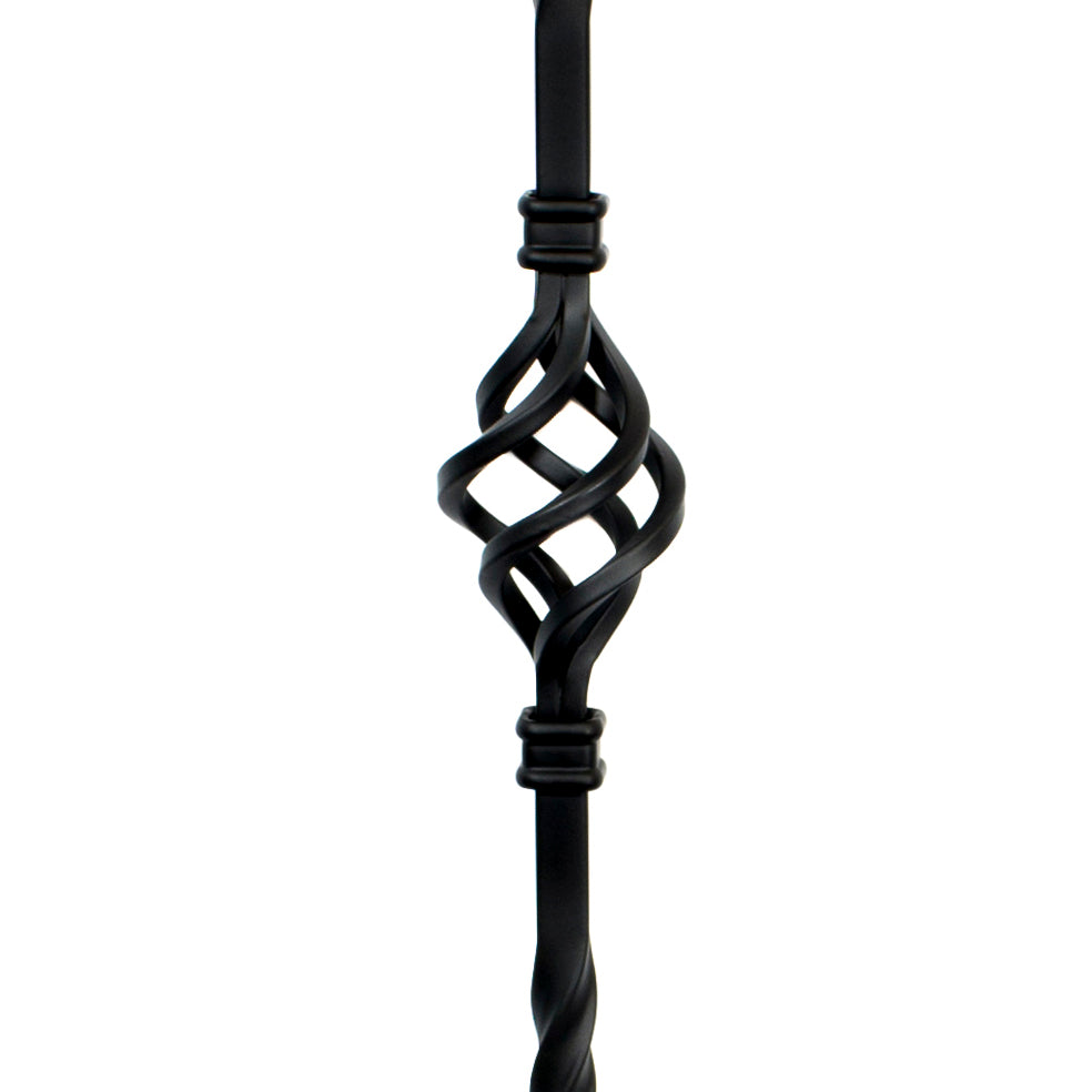 T05 | Iron Baluster | Double Basket | 1/2" x 44"