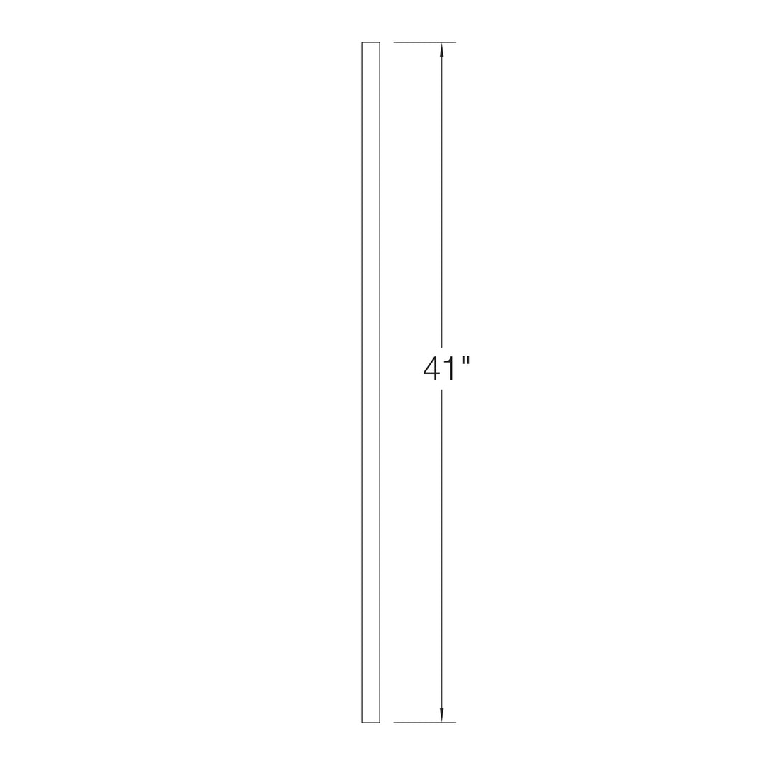 200-41 | Wood Baluster | Craftsman Plain | 41" Tall X 1-3/4" Square | White Oak