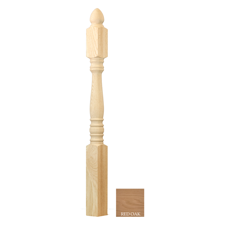 C-4242 | Hampton Starting Newel | 7-3/16" Top Block | 56"