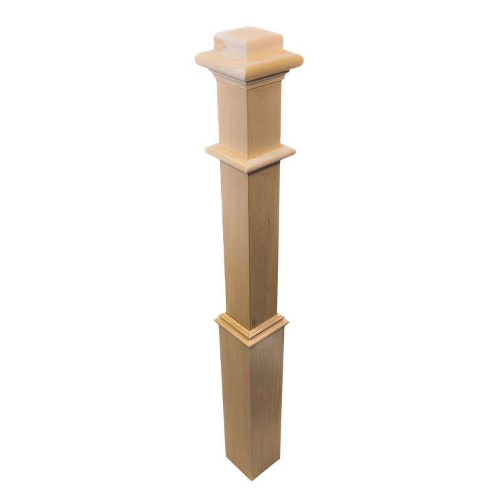 960 | Box Newel | Plain Style With Pedestal | 48" x 4 1/2"