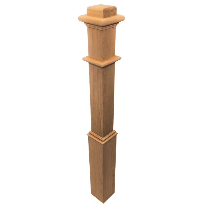 960 | Box Newel | Plain Style With Pedestal | 48" x 4 1/2"