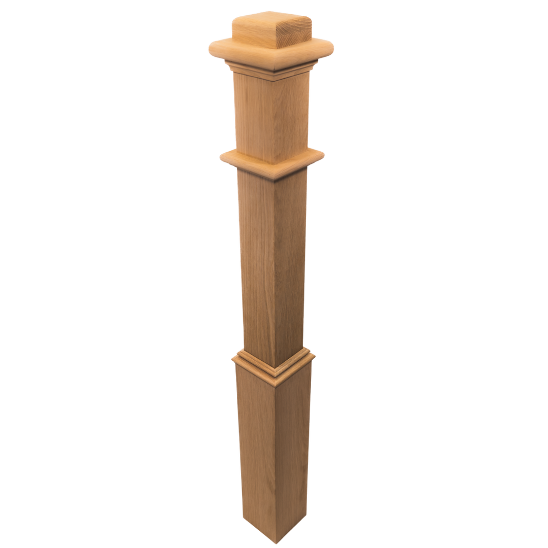 960 | Box Newel | Plain Style With Pedestal | 48" x 4 1/2"